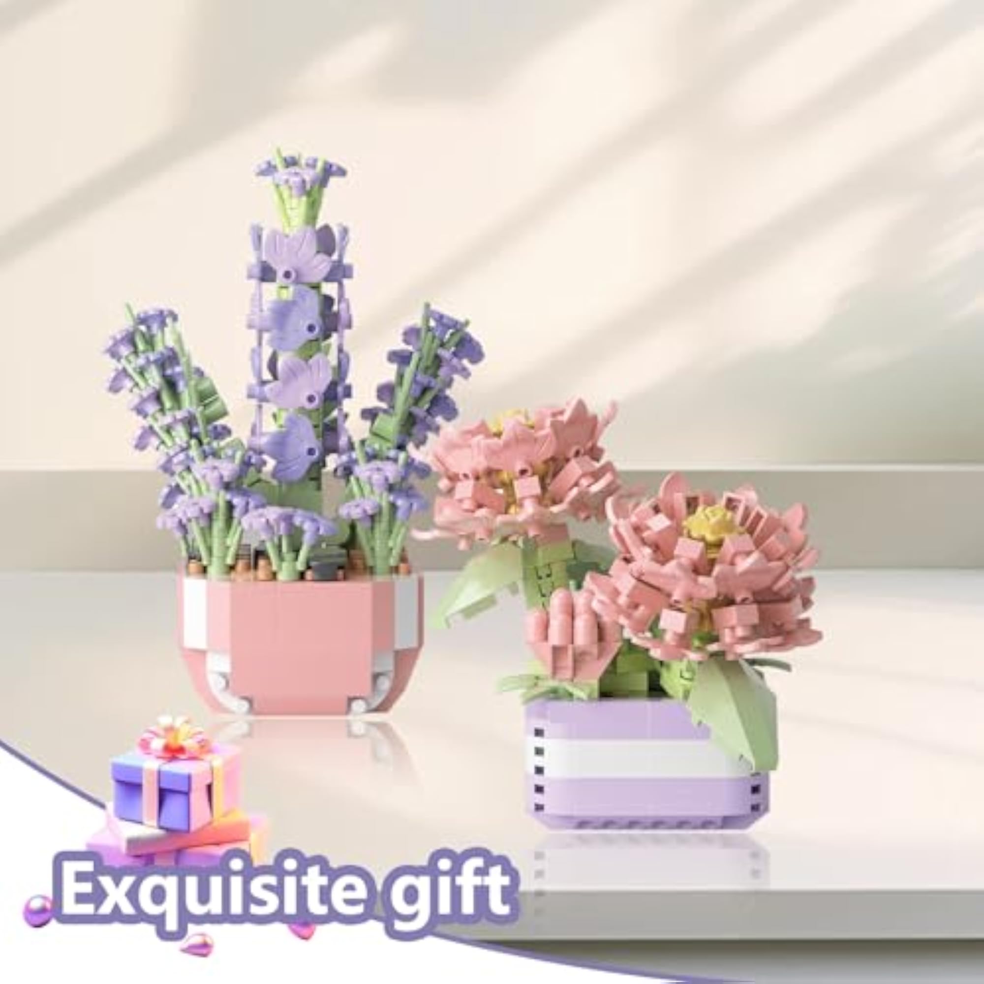 Mini Flowers Succulent Building Blocks Set for Creative Play